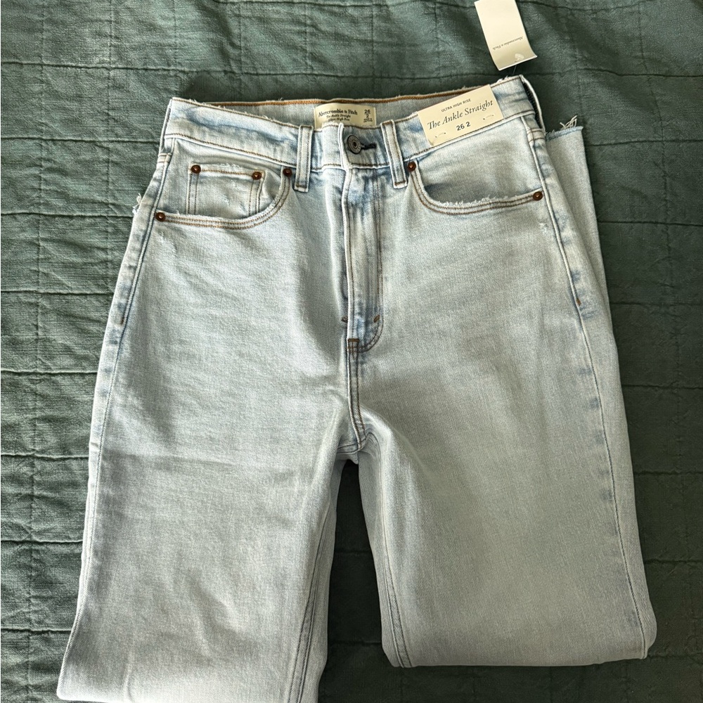 Abercrombie & Fitch Blue Straight Leg Jeans